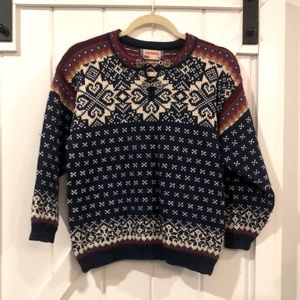 VINTAGE Norwear wool Scandinavian pull-over sweater. Kids XL